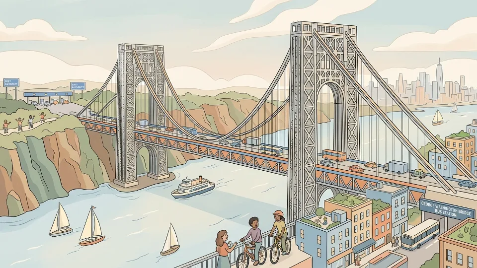 George Washington Bridge Port Authority crossing Hudson River
