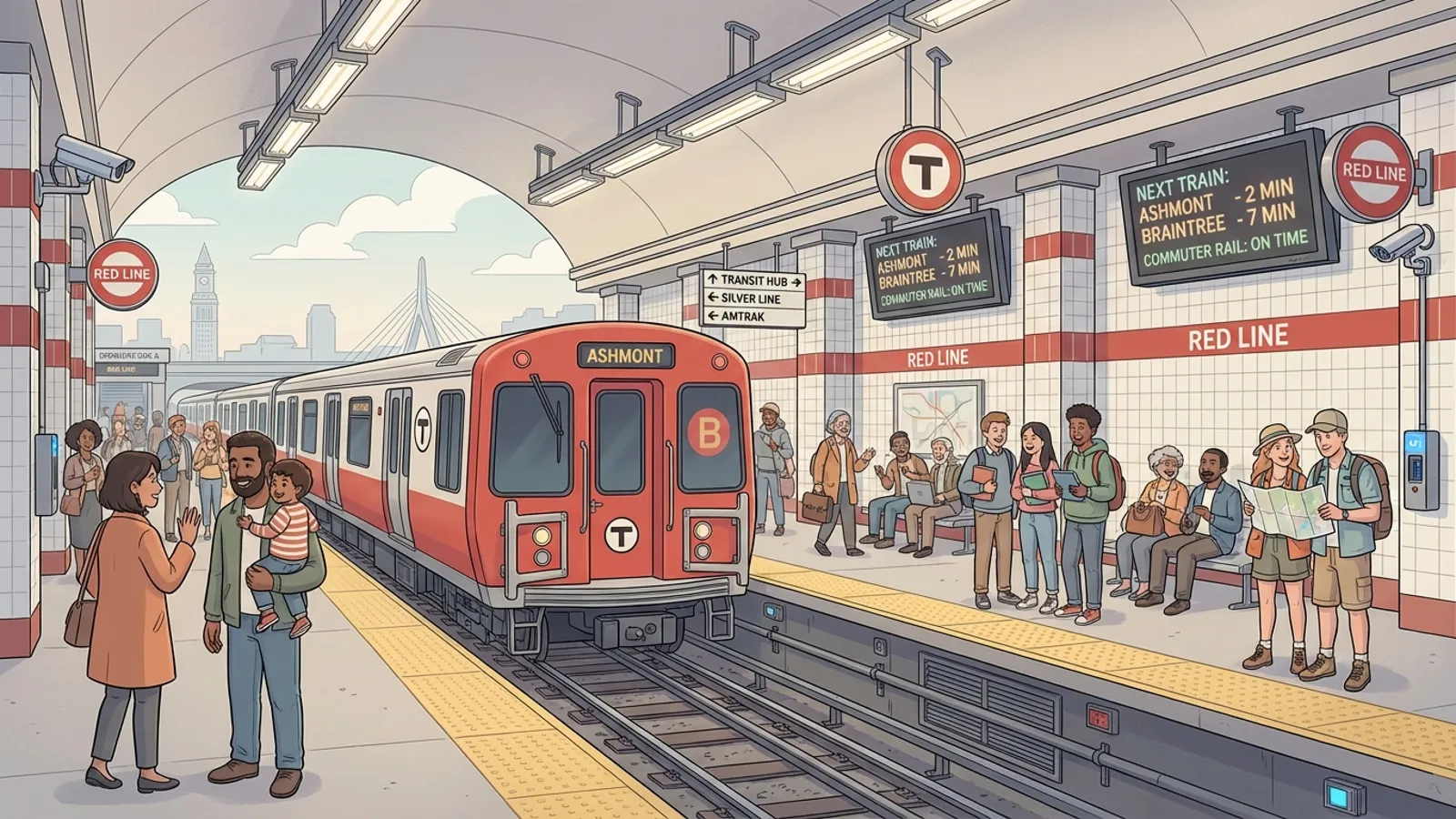 Boston Red Line Restored After Brief Disruption