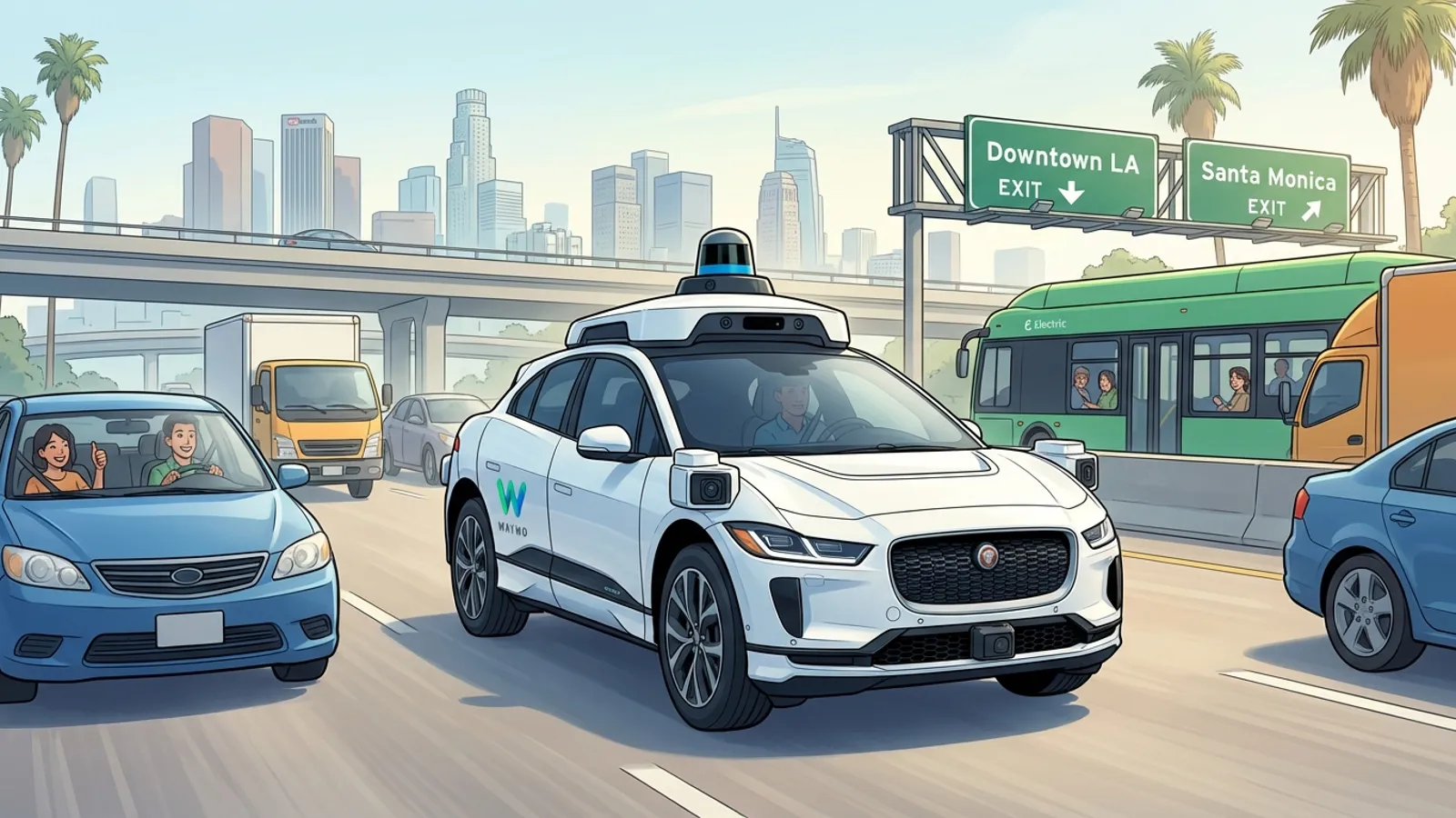 Waymo Takes Autonomous Tech to LA Freeways