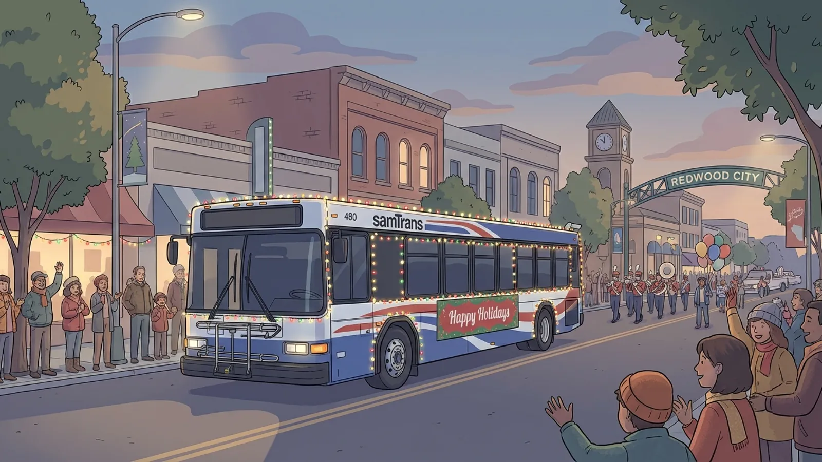 SamTrans Brings Holiday Cheer to Bay Area Streets