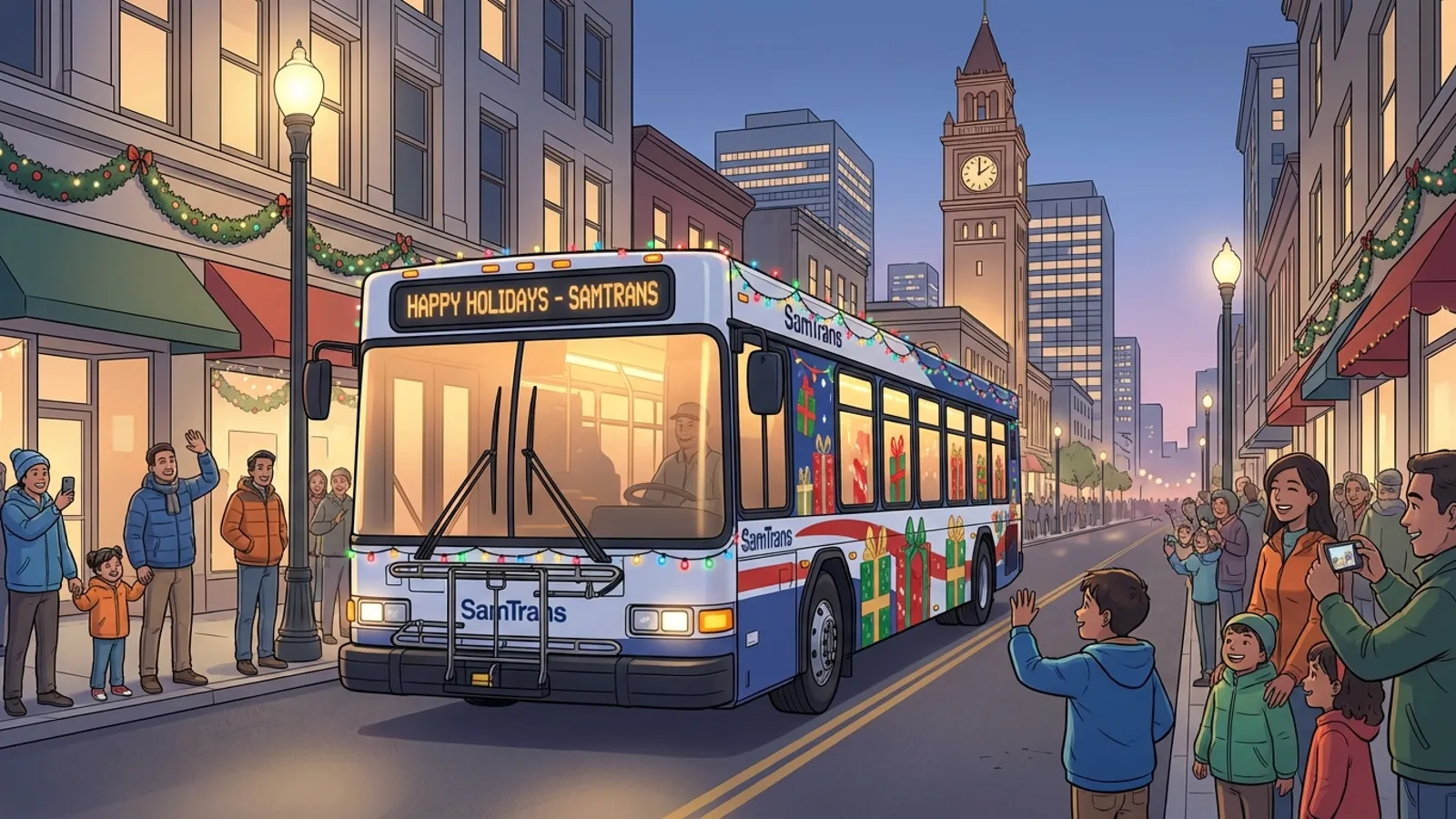 SamTrans Holiday Bus Brings Cheer to San Mateo