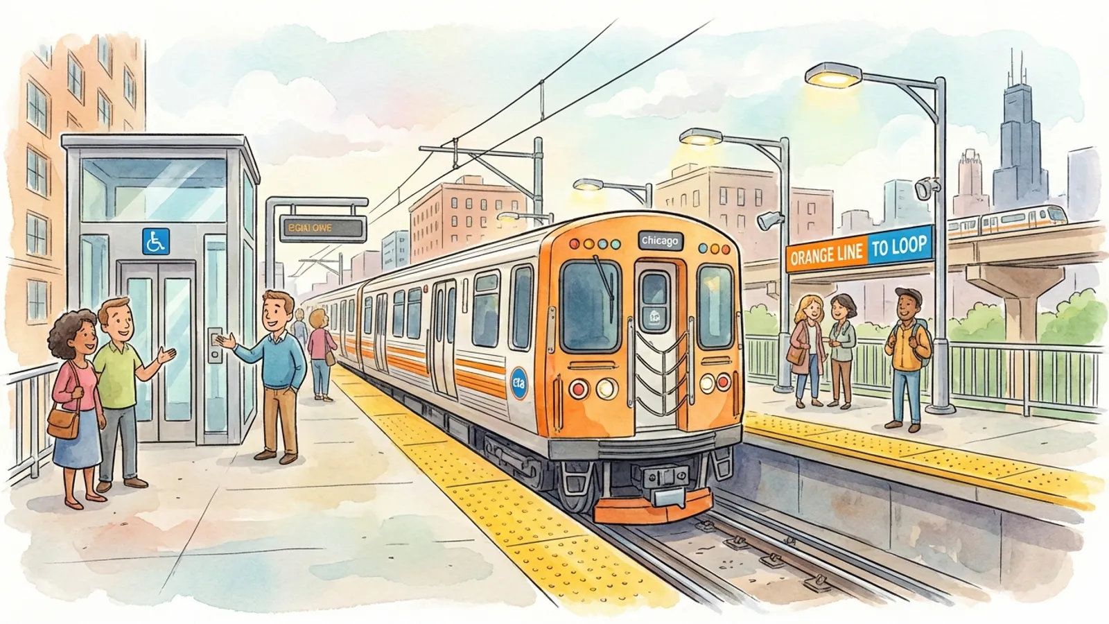 Chicago CTA Works to Restore Orange Line Access