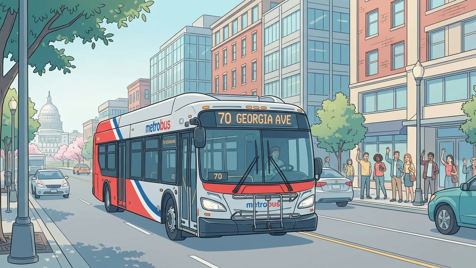 DC D32 Bus Adapts Route for Bocelli Concert