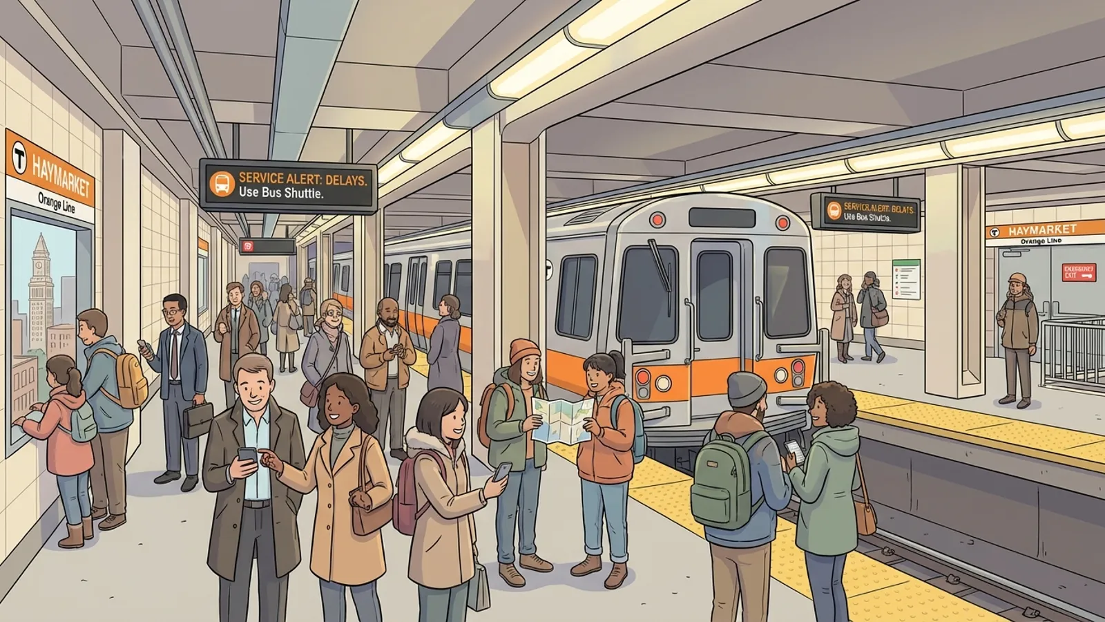 Boston Orange Line Adapts After Brief Delay