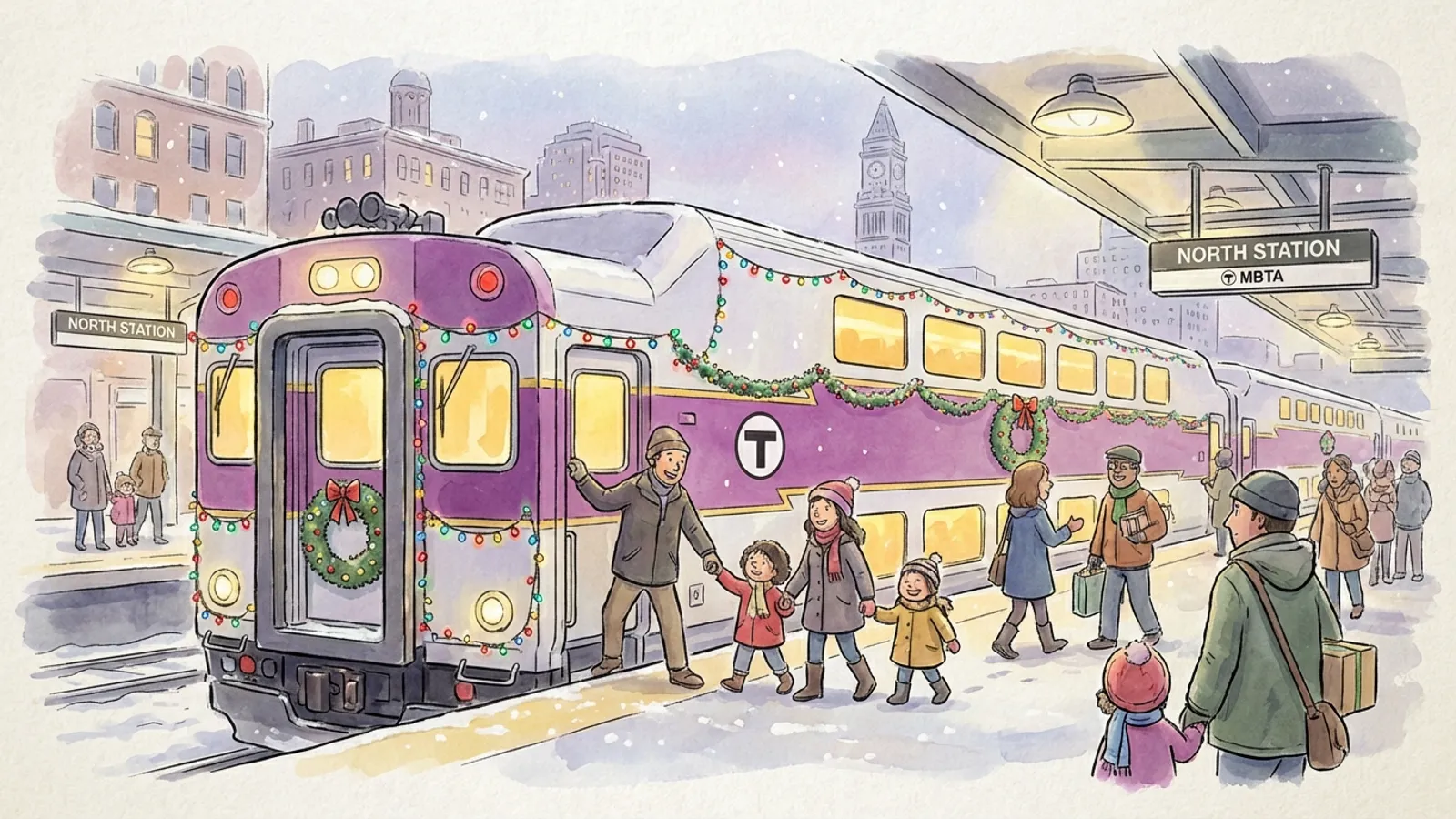 Boston MBTA Brings Holiday Magic to Families