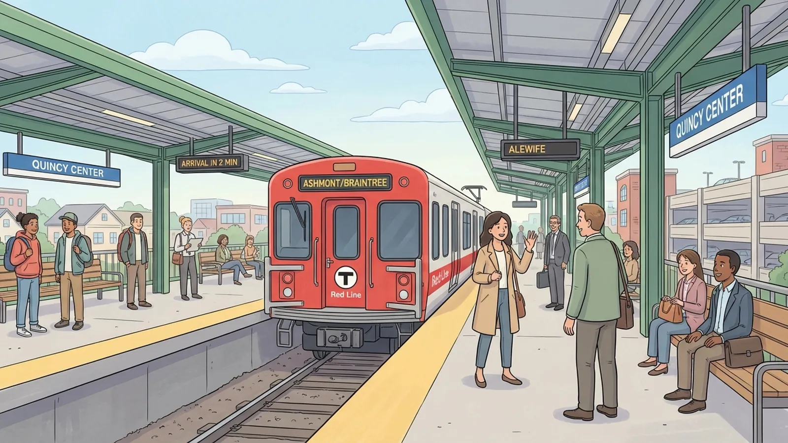 Boston Red Line Adapts After Quincy Center Delay