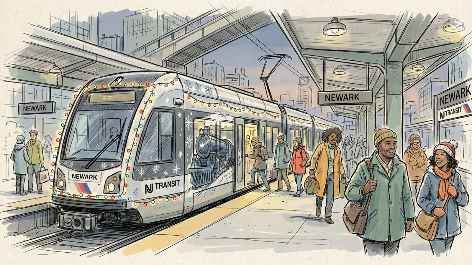 NYC-NJ Transit Brings Holiday Magic to Light Rail