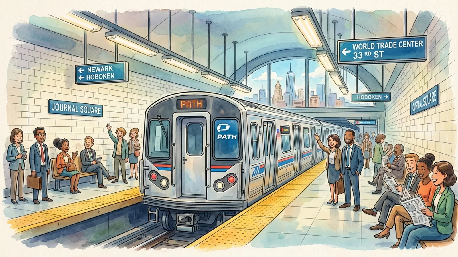 NYC PATH Keeps Journal Square Open During Night Cleaning