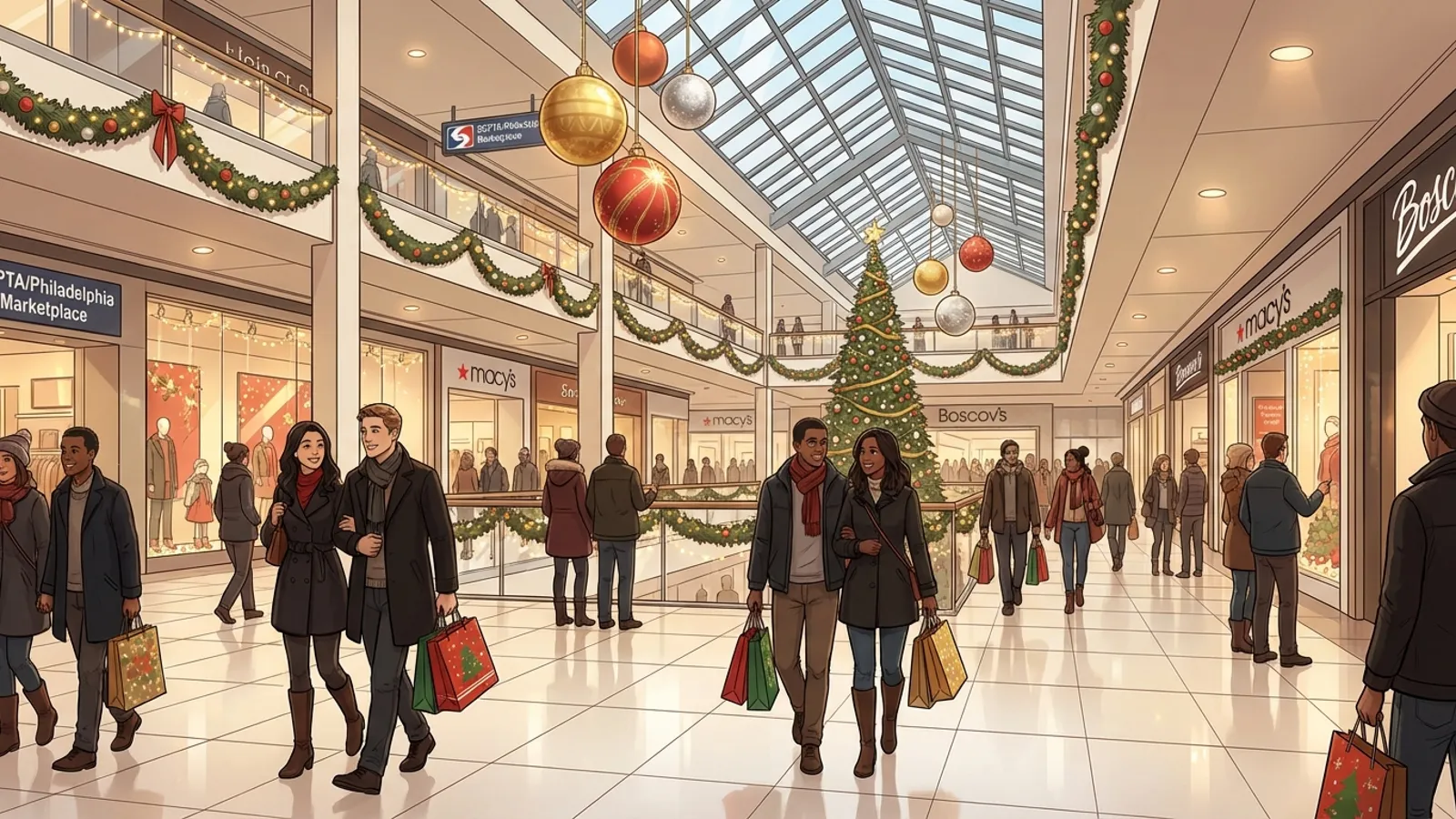 Philadelphia Transit Surges as Shoppers Rush to Malls