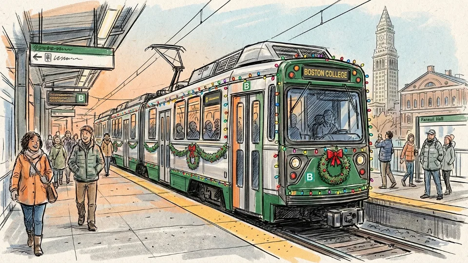 Boston MBTA Brings Holiday Joy to Green Line Riders