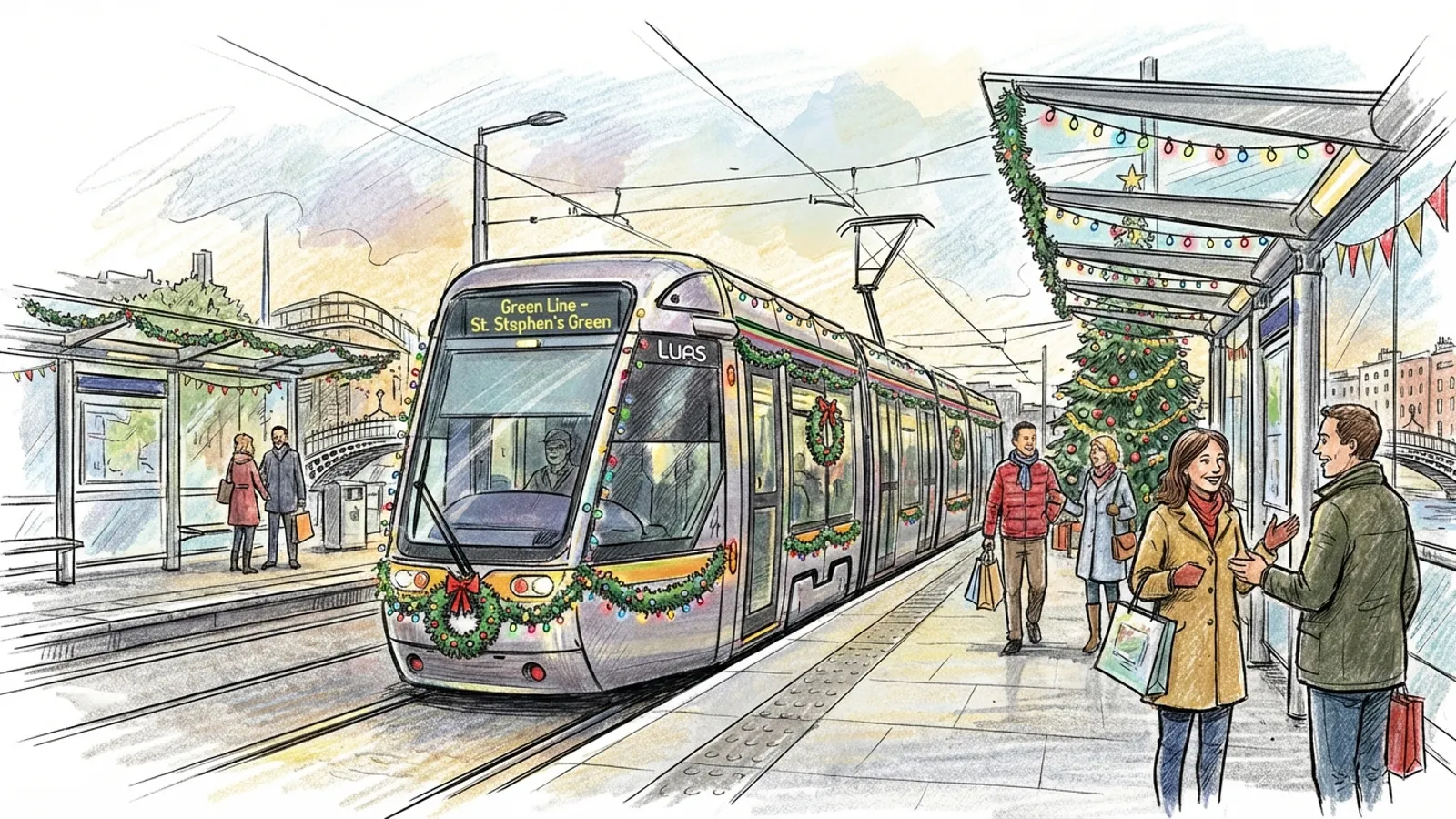 Dublin Luas Brings Holiday Joy to Students