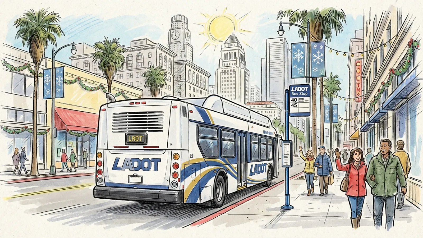 LA Transit Wishes Riders Safe Holiday Travels
