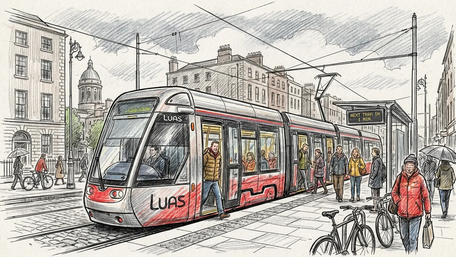 Dublin's Red Line Back on Track After Brief Disruption