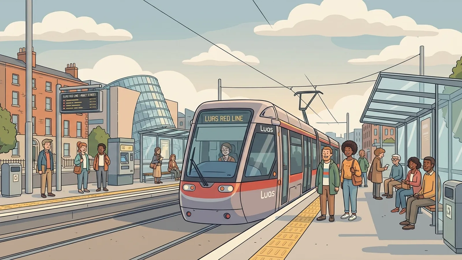 Dublin Luas Works to Restore Red Line Service