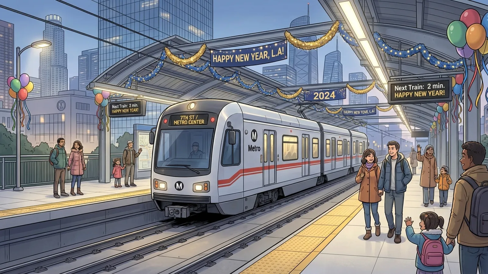 LA Metro Offers Free Rides for Safer New Year's Eve