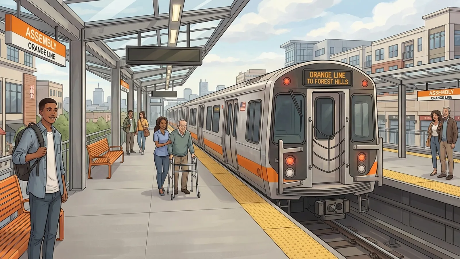 Boston Orange Line Adapts After Track Obstruction