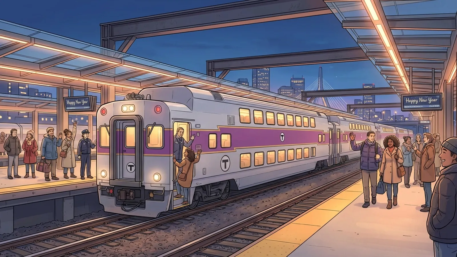 Boston MBTA Offers Free Rides to Ring in New Year Safely