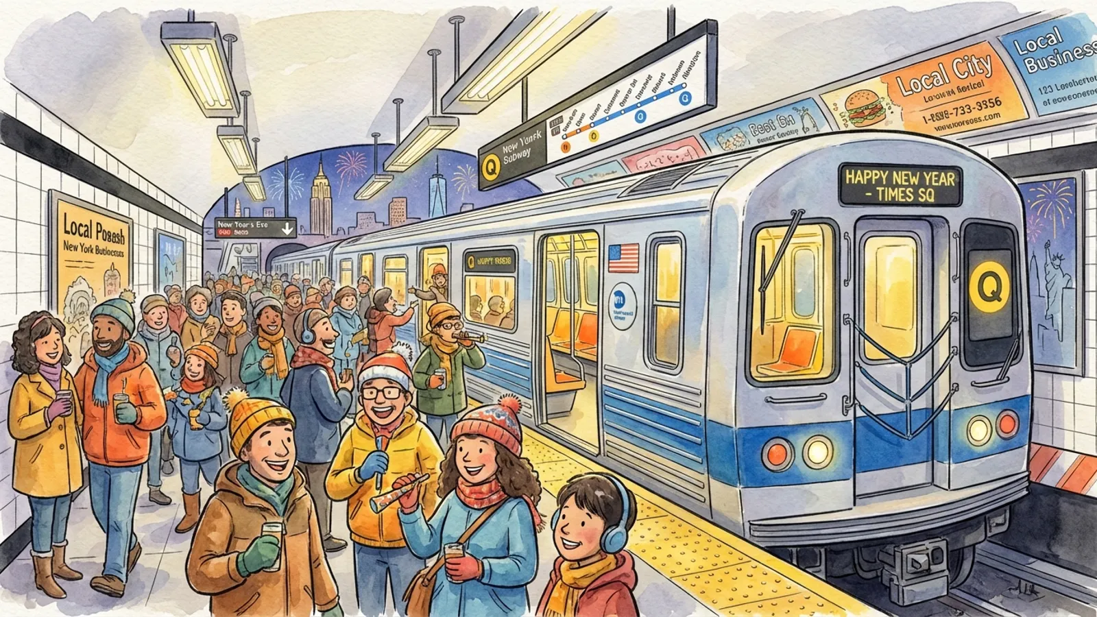 NYC MTA Offers Free Rides to Ring in New Year Safely