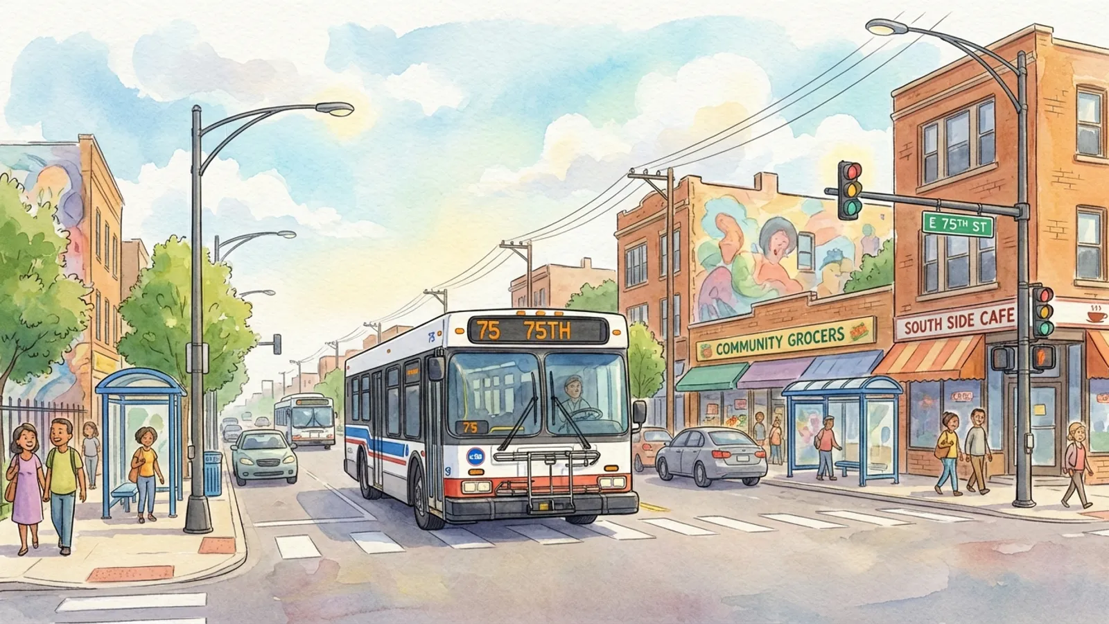 Chicago CTA Bus 75 Adapts Route to Keep Riders Moving