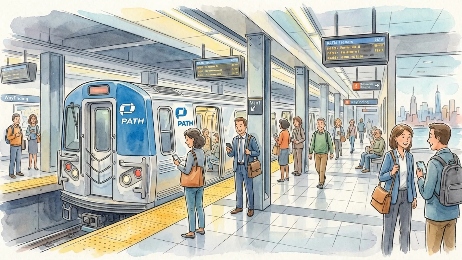 NYC PATH Adapts Service at Newport Station
