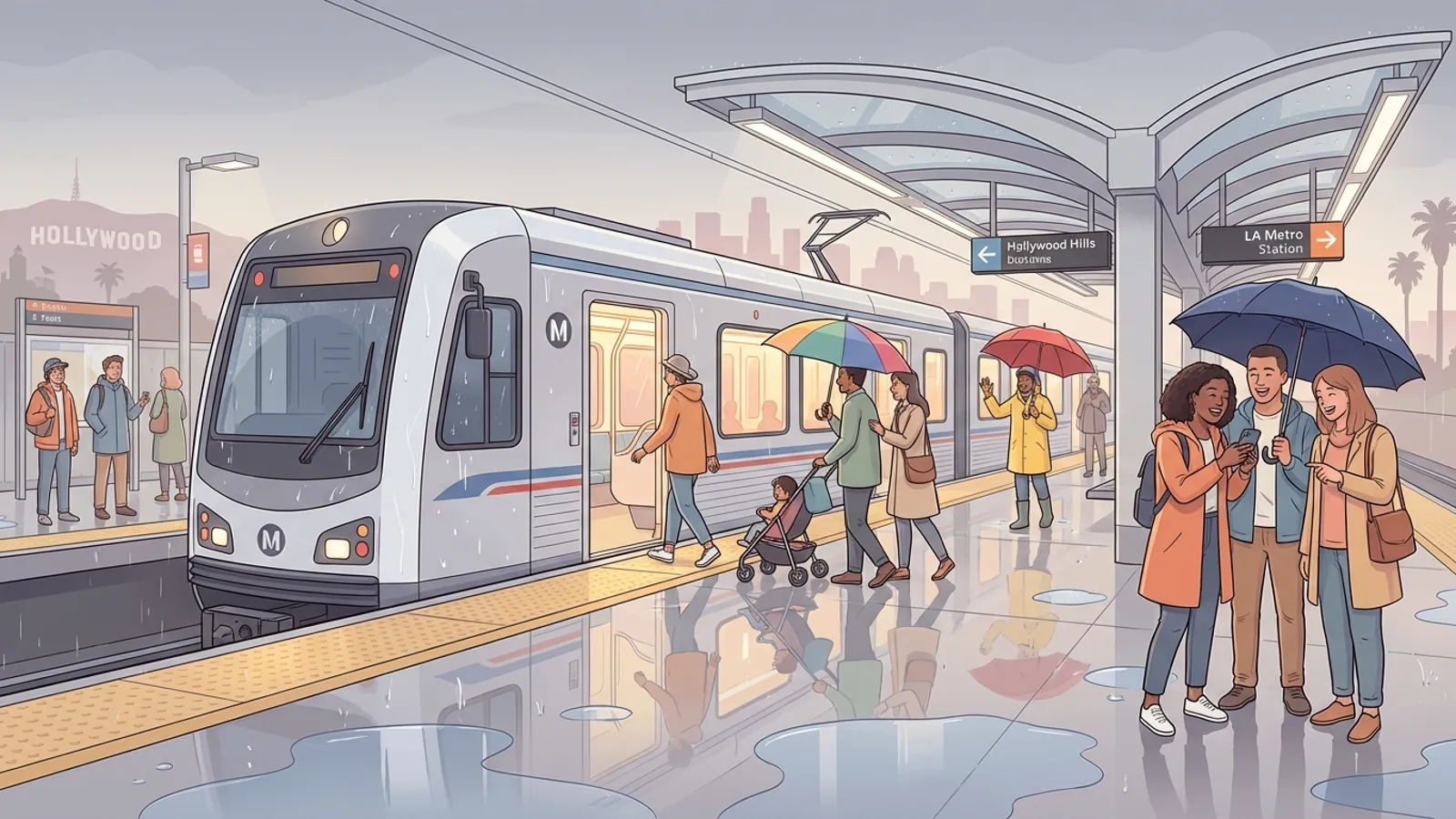 LA Metro Keeps Rose Parade Moving Despite Rain