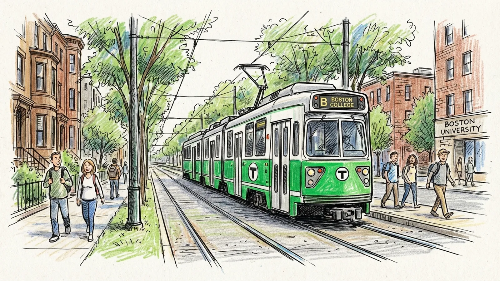 Boston Green Line B Branch Resumes Normal Service