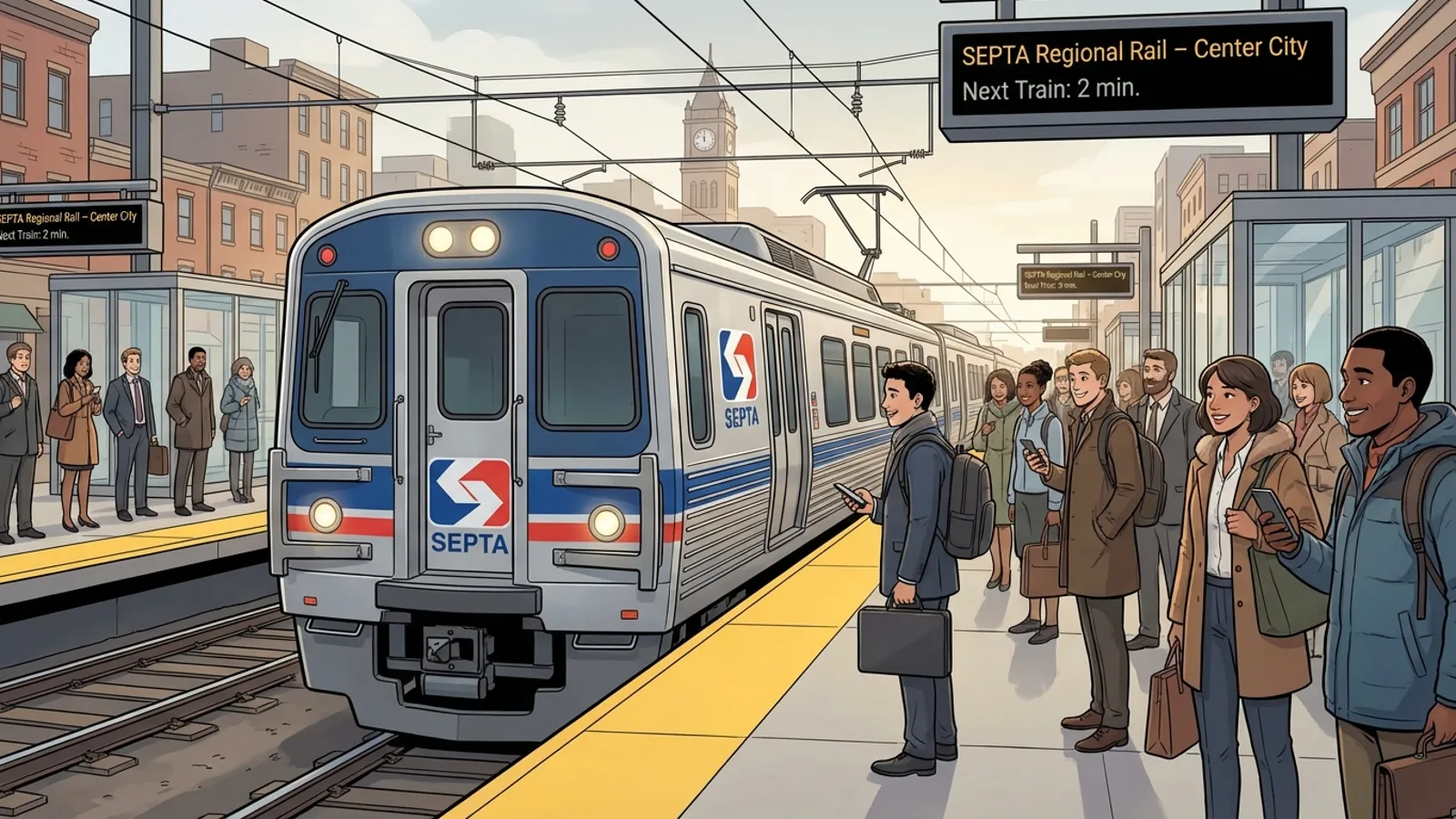 Philadelphia Rail Adapts After Morning Delay