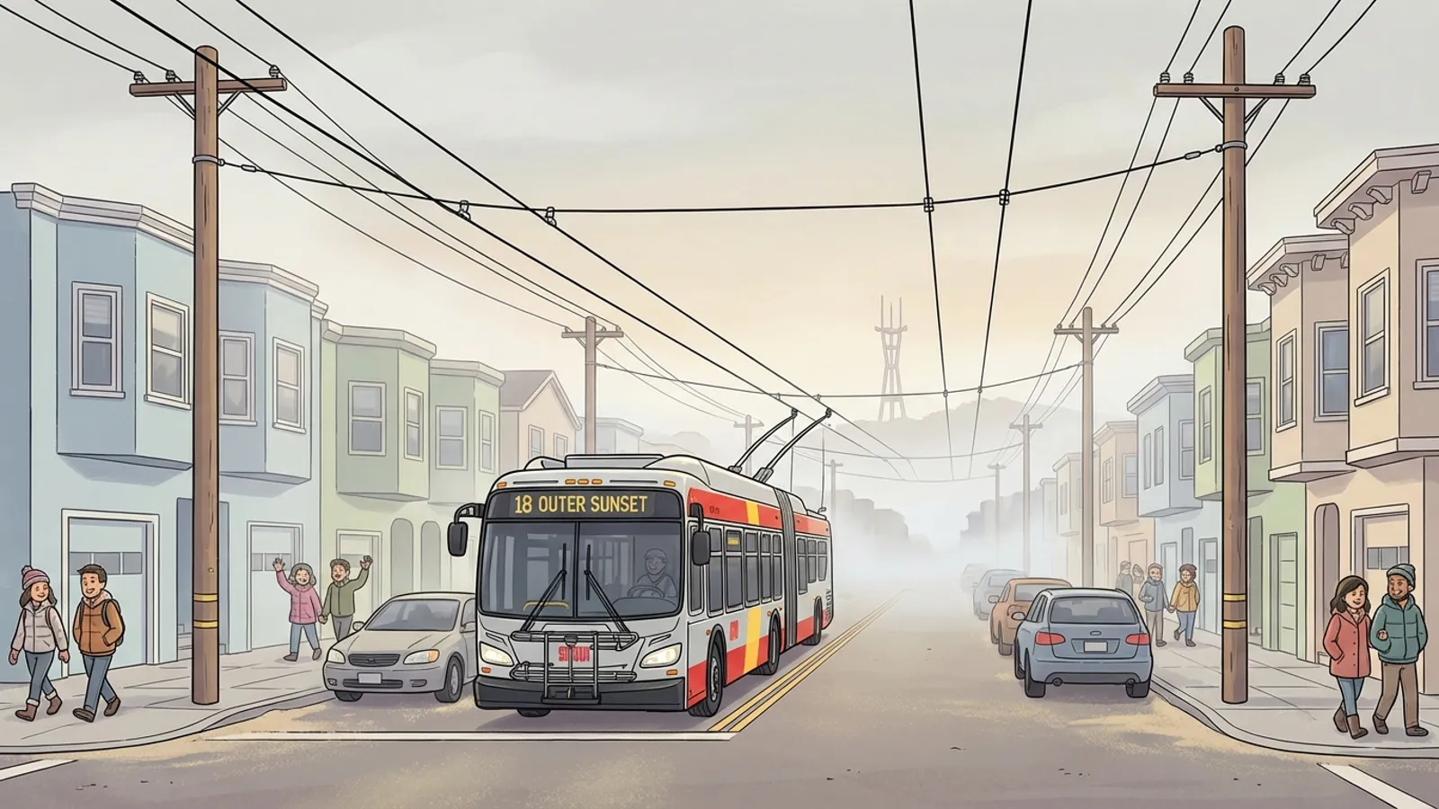 SF Route 18 Adapts After Wire Failure