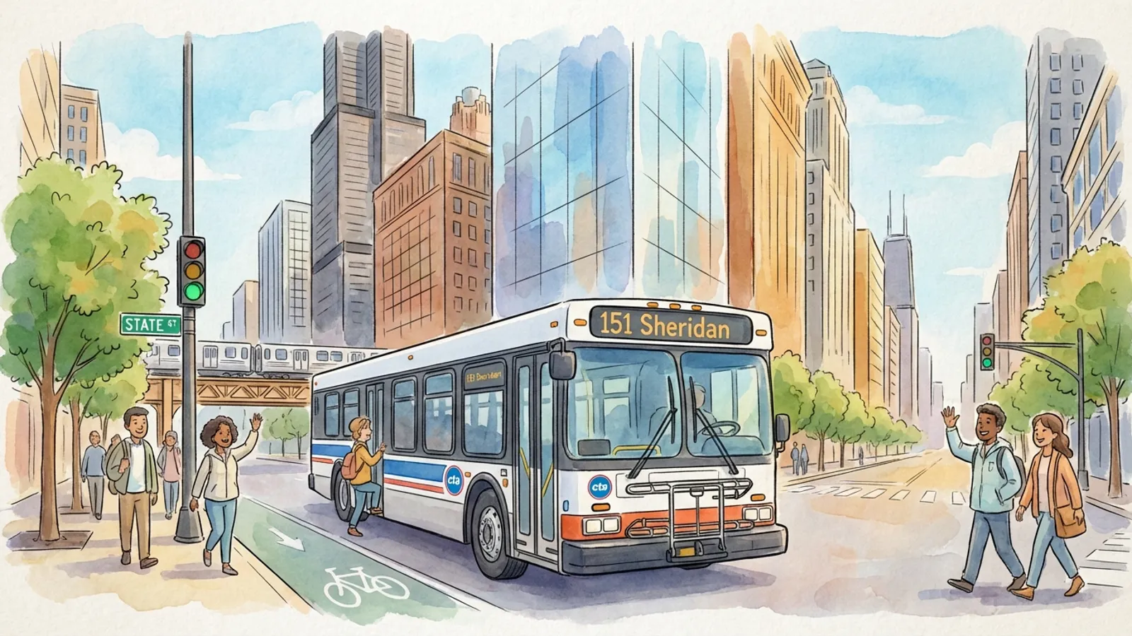 Chicago CTA Adapts Route 151 Service Downtown
