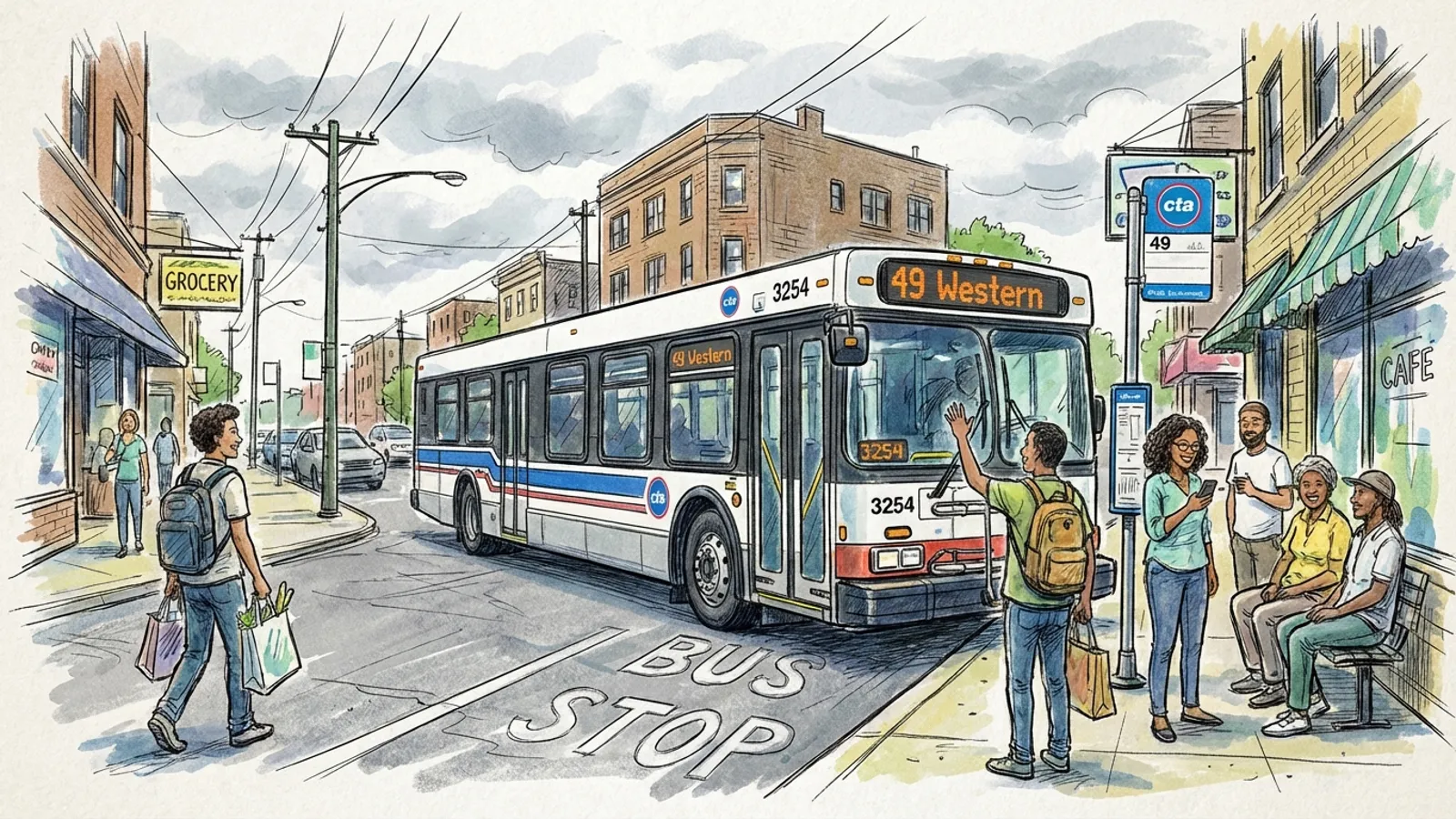 Chicago CTA Adapts Route 49 Stop for Street Work