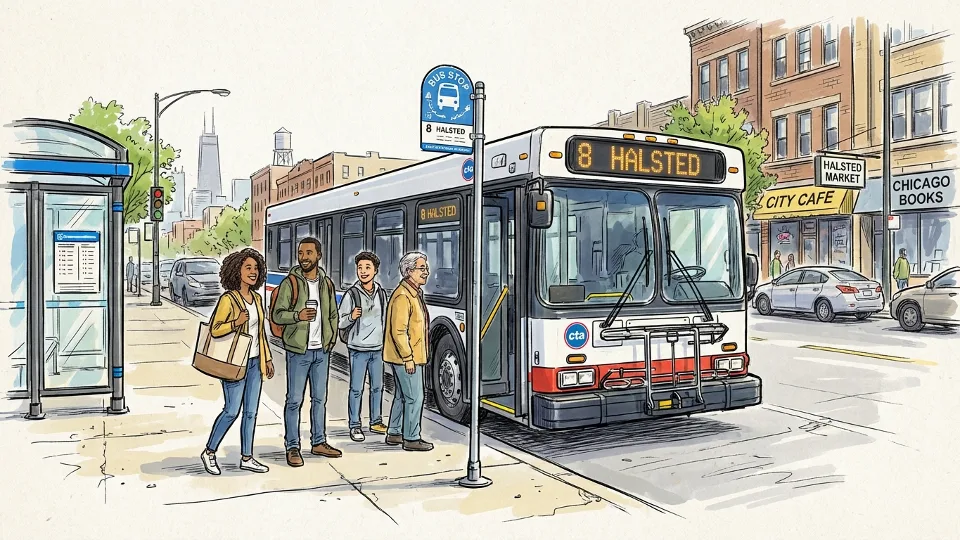 Chicago Route 8 Detour — Riders Adapt on Halsted
