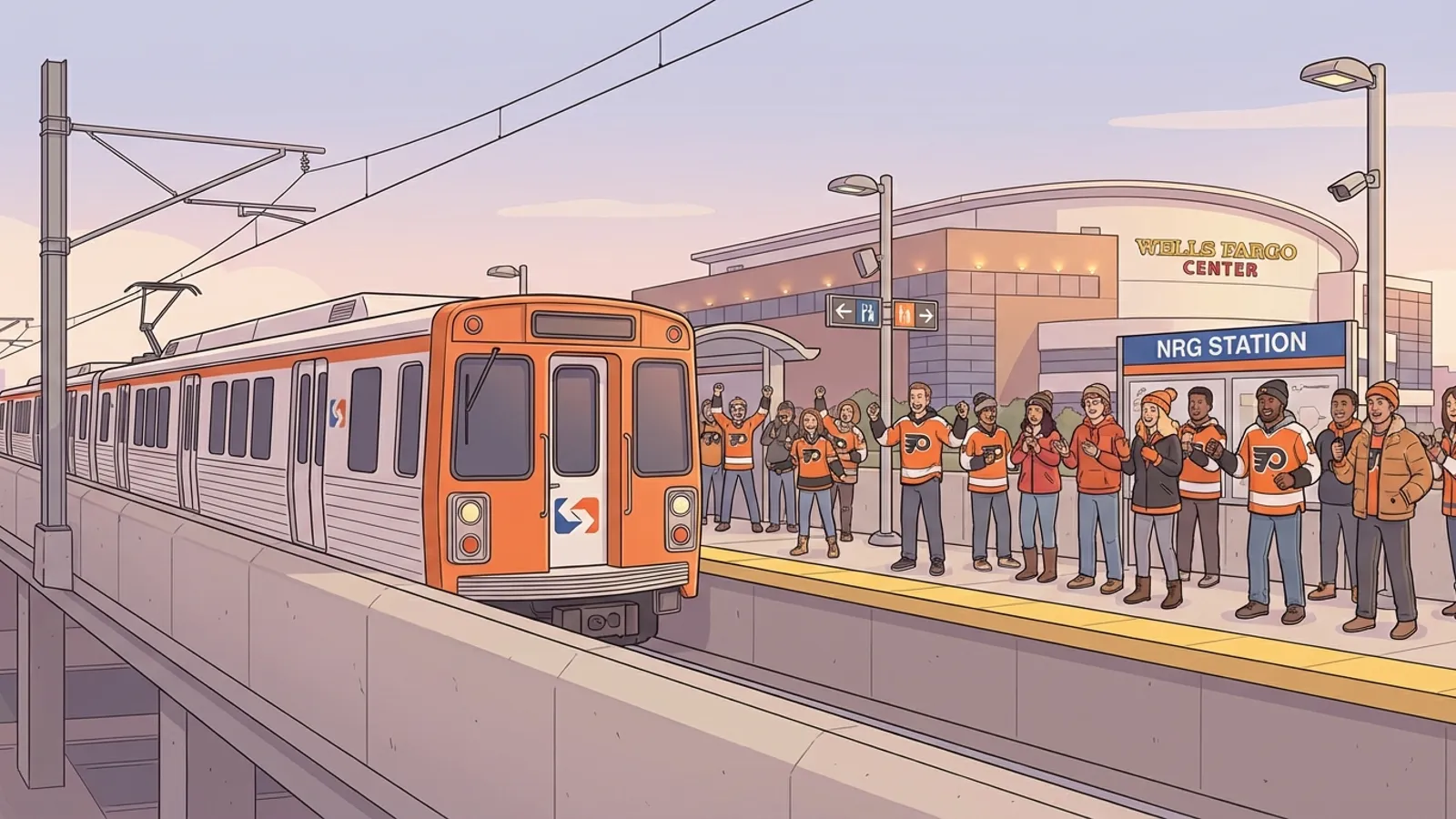 Philadelphia Fans Ride SEPTA to Flyers Games
