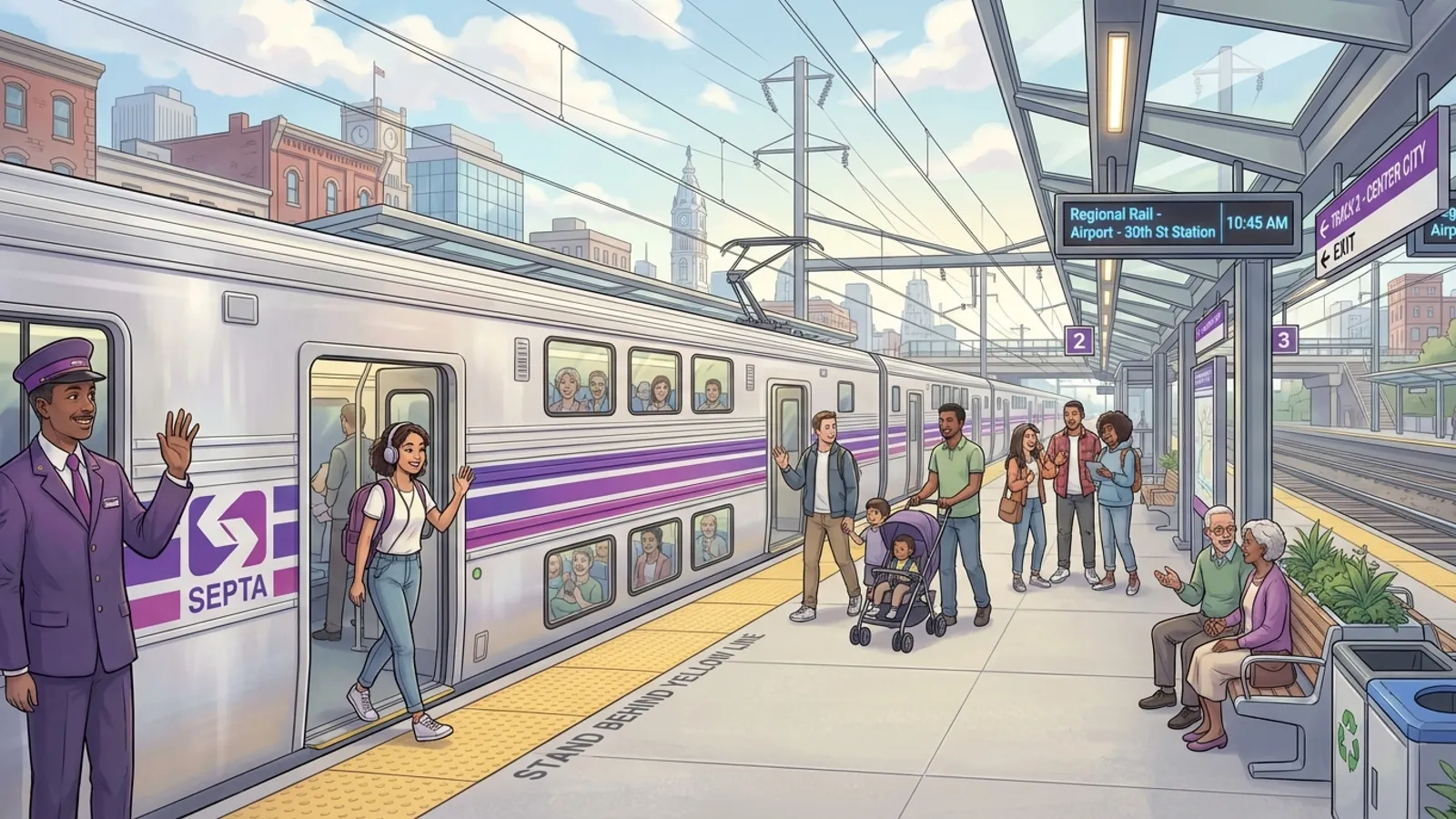 Philadelphia SEPTA Keeps Moving Despite Minor Delay