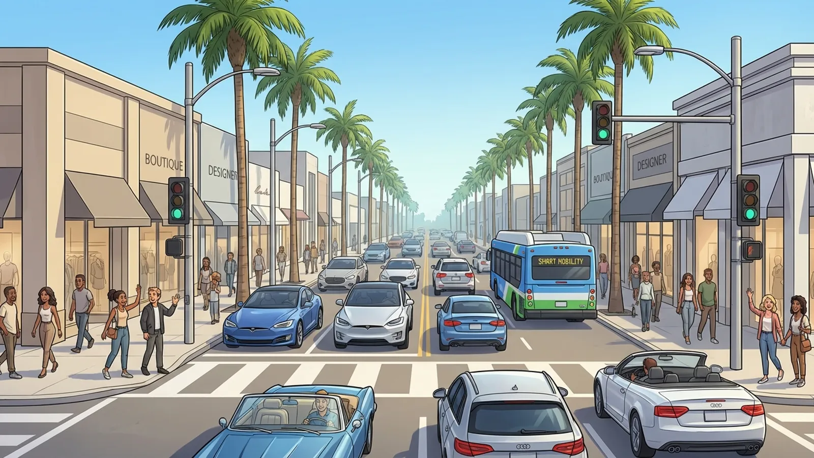 Beverly Hills Adapts Streets for Golden Globes