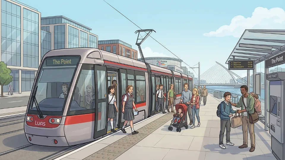Dublin Luas Preps for Big Rugby Match at Aviva