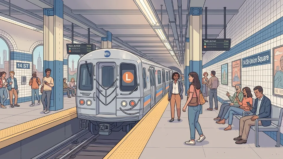 NYC 14 St Station Adapts With Single-Track Service