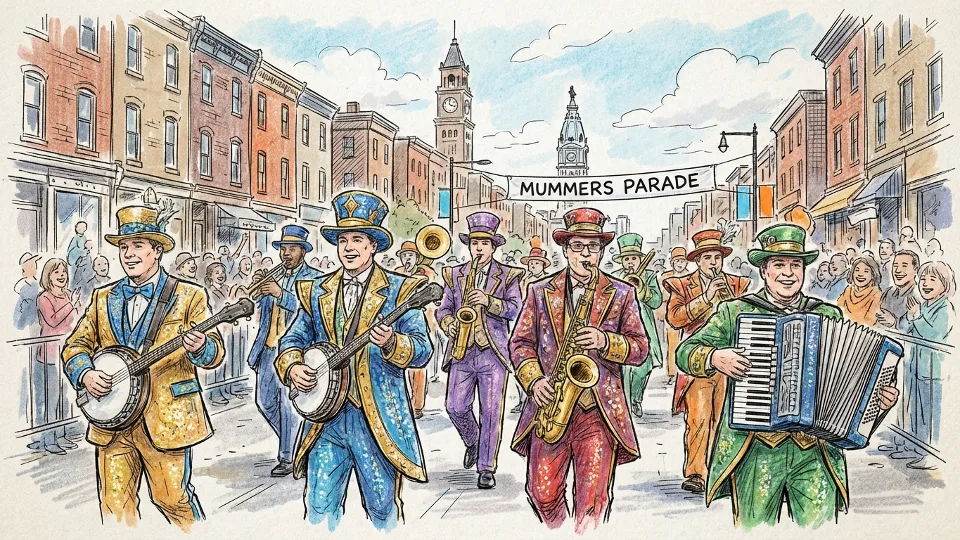 Philadelphia Mummers Find New Stage After Weather Woes