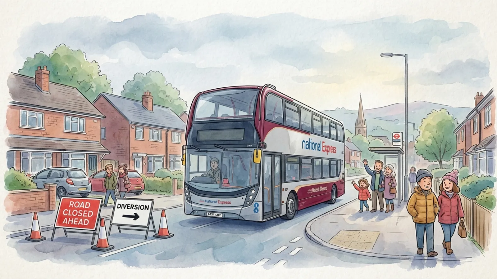 West Midlands Buses Adapt to Kings Norton Roadworks