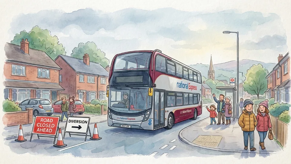 West Midlands Buses Adapt to Kings Norton Roadworks