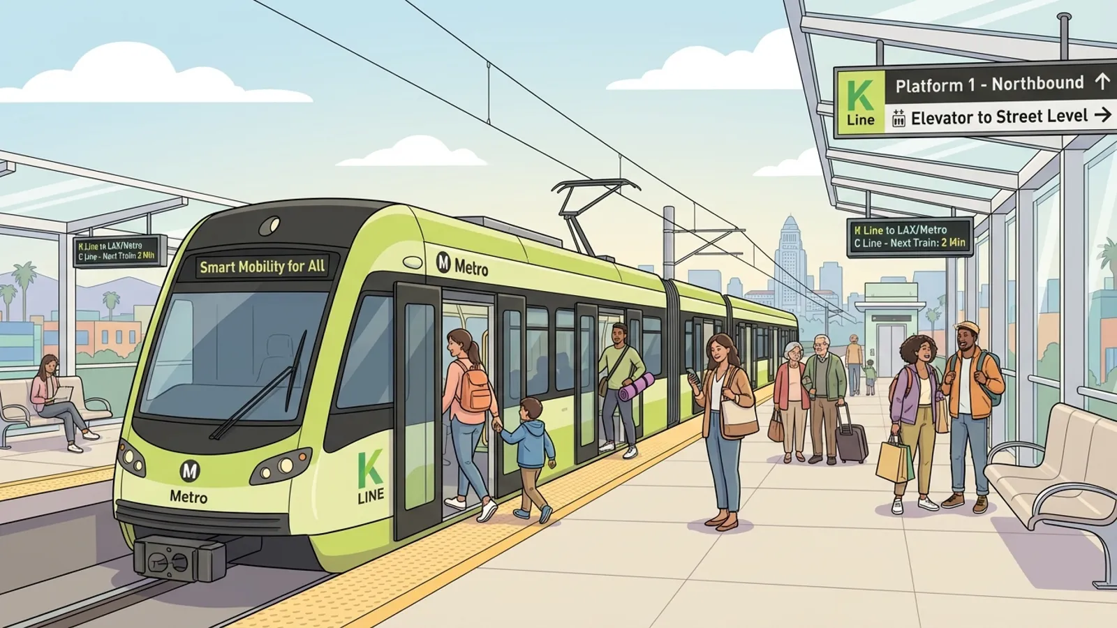 LA Metro K Line Opens Access to MLK Day Parade