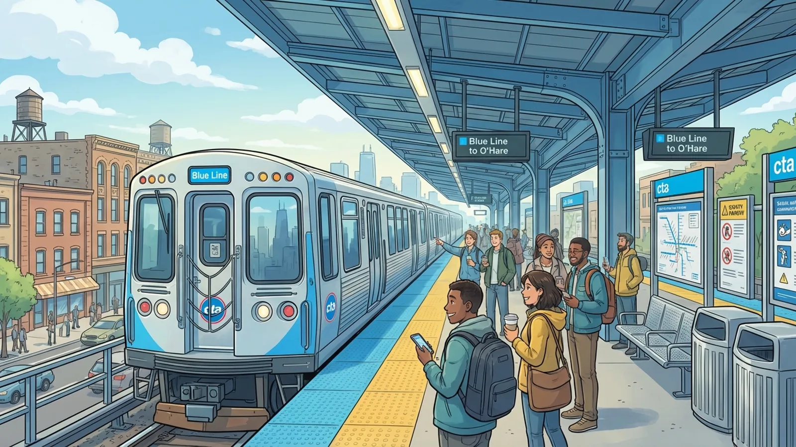 Chicago Blue Line Adapts Service on O'Hare Route