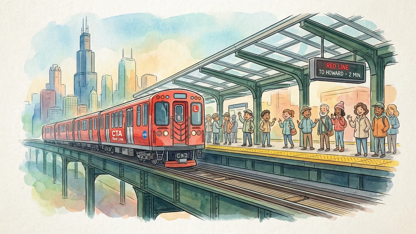 Chicago Red Line Adapts as Addison Elevator Repairs Begin