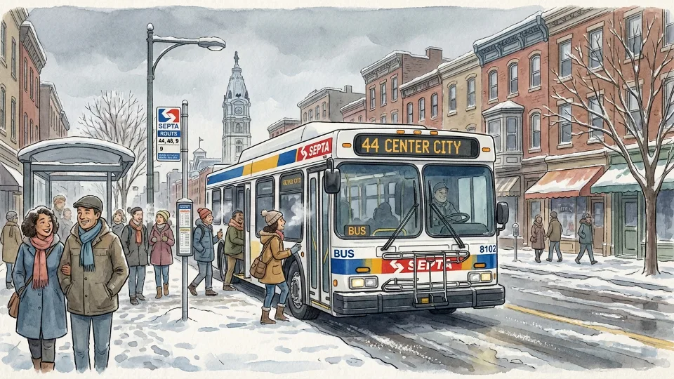 Philadelphia SEPTA Keeps Moving Through Arctic Cold