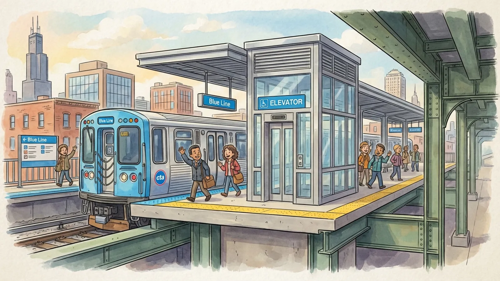 Chicago Blue Line Adapts as Western Station Seeks Fix