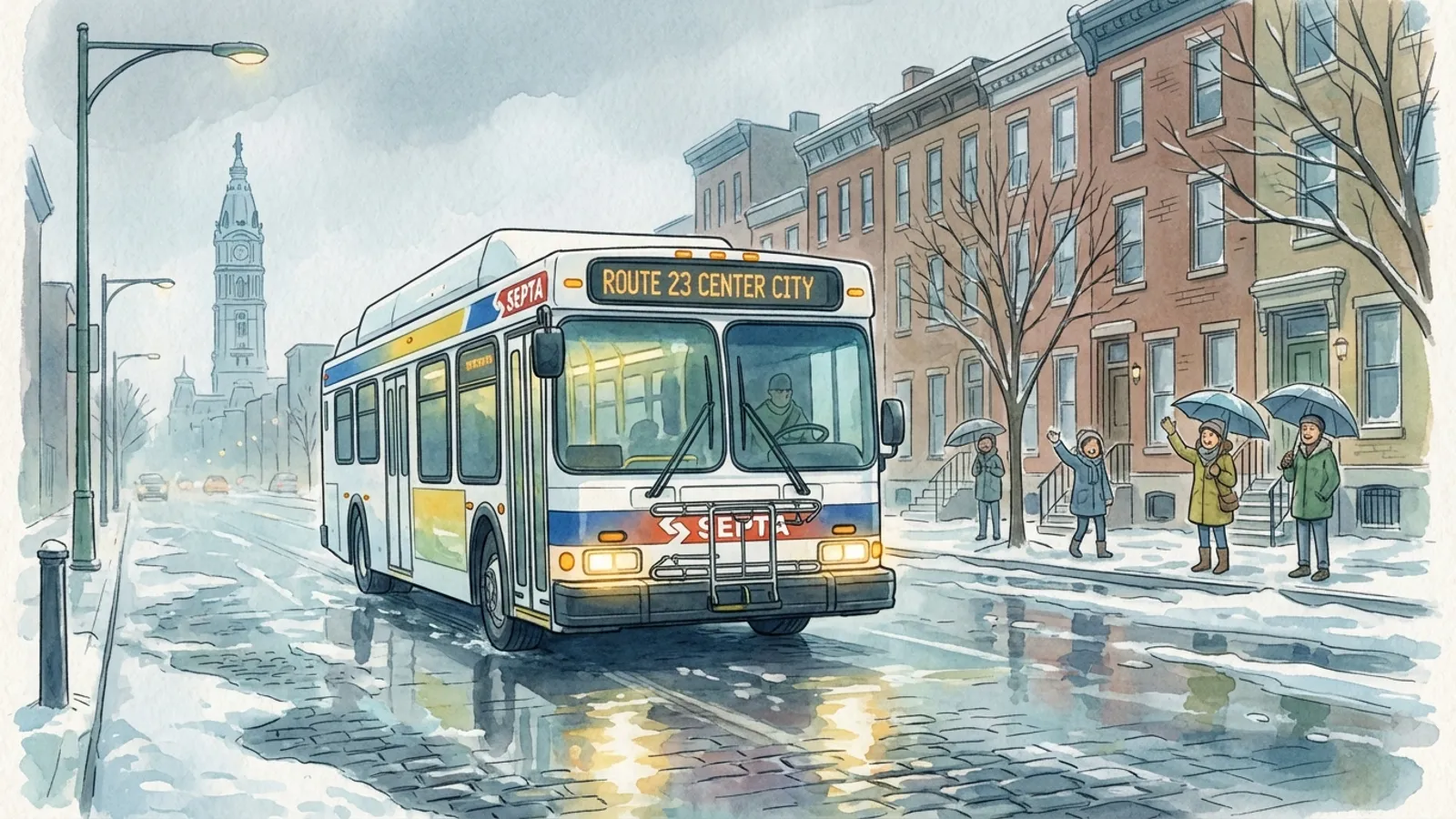 Philadelphia Transit Adapts as Icy Roads Test Commutes