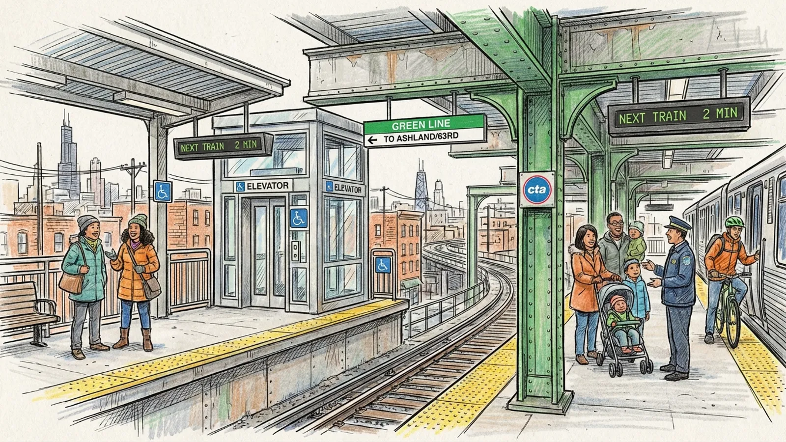 Chicago CTA Works to Restore King Drive Access