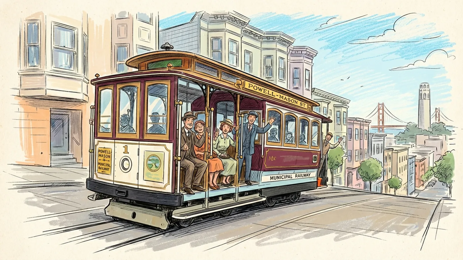 SF Mason Cable Car Back on Track After Brief Halt