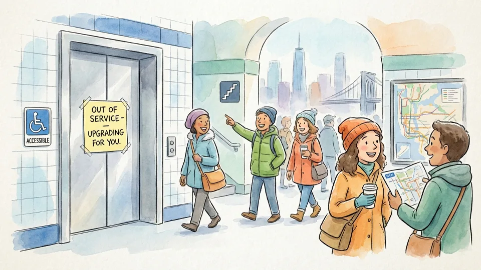 NYC Station Adapts as Elevator Repair Begins