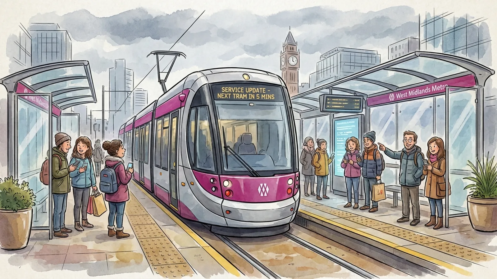 West Midlands Tram Delays — Station Reopens Thursday