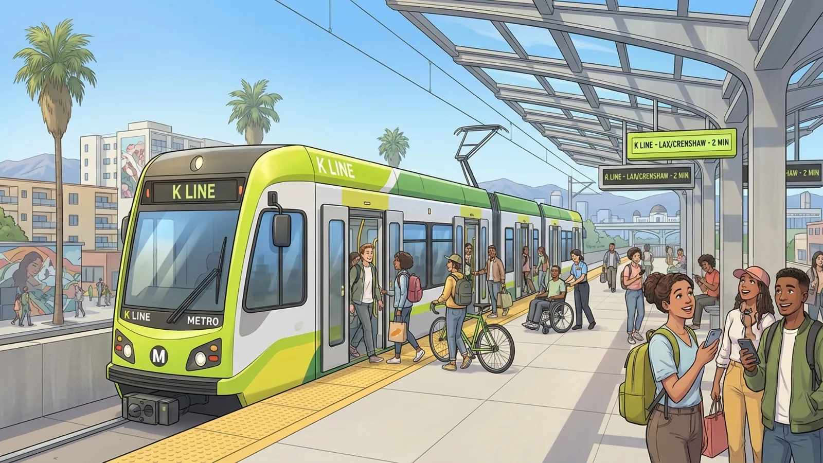 LA Metro K Line Connects Riders to MLK Day Parade